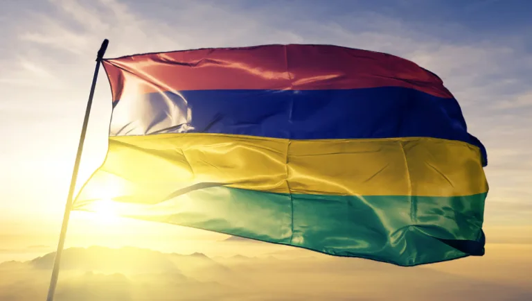 independence day mauritius Mauritius Flag - red blue yellow green
