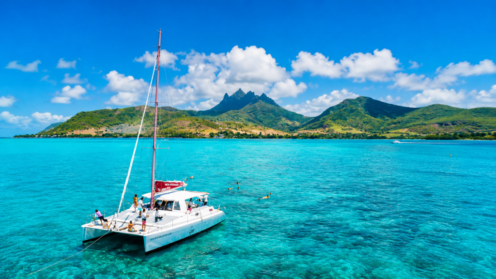 Catamaran Cruise Ile Aux Cerf and GRSE Waterfall & Snorkeling in Mauritius