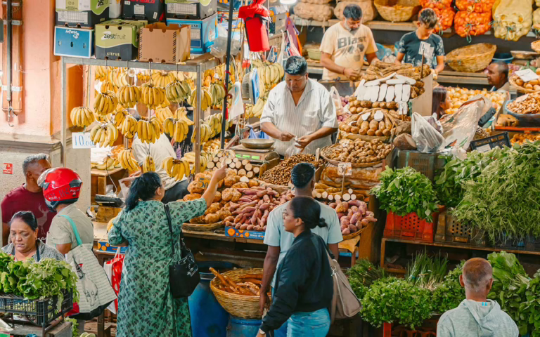 Port louis Market Mauritius with colorful vegetables Port louis Market Mauritius with colorful vegetables