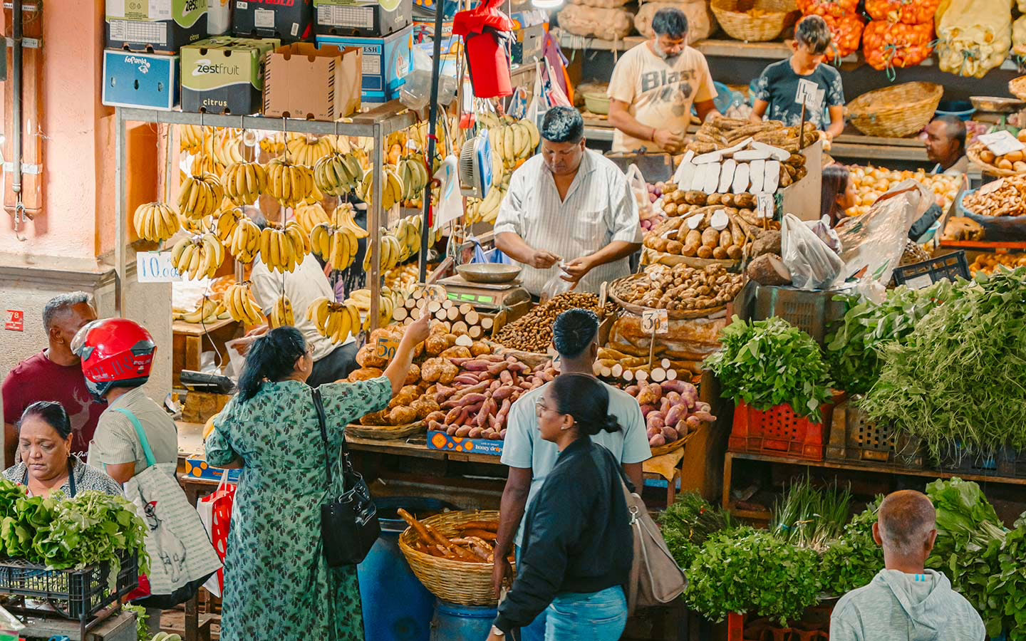Port louis Market Mauritius with colorful vegetables Port louis Market Mauritius with colorful vegetables